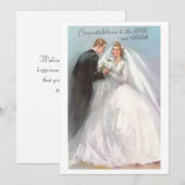 felicitaties Bride en Groom Feestdagenkaart (Voorkant / Achterkant)