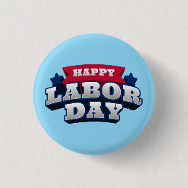 Felicitaties Dag van de Arbeid Patriottische Ameri Ronde Button 3,2 Cm