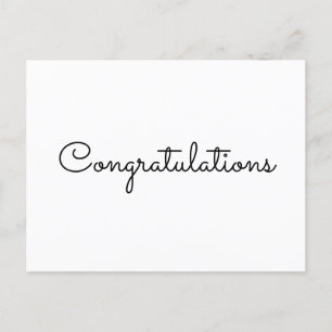 felicitaties eenvoudige , minimale tekststijlkaart briefkaart