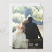 Felicitaties Feestje Groene Decoratie Foto Bruilof Kaart (Achterkant)