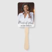 felicitaties foto afstuderen elegant chic handwaaier (Voorkant)