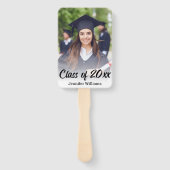 felicitaties foto afstuderen elegant stijlvol handwaaier (Voorkant)