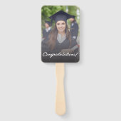 felicitaties foto afstuderen elegant stijlvol handwaaier (Achterkant)