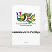 FELICITATIES French Flag Fish funny greeting card Kaart (Achterkant)