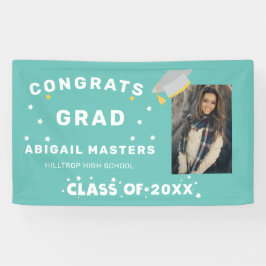 felicitaties geslaagd sterren foto feest banner