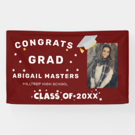 felicitaties geslaagd sterren foto feest banner