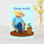 felicitaties - geweldig werk kaart (Gele Bloem)