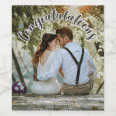 FELICITATIES Grijs OVERLAY-TEXT Wijnetiket Wijn Etiket (Enkel label)