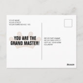 Felicitaties Grootmeester Ansichtkaart Briefkaart (Achterkant)