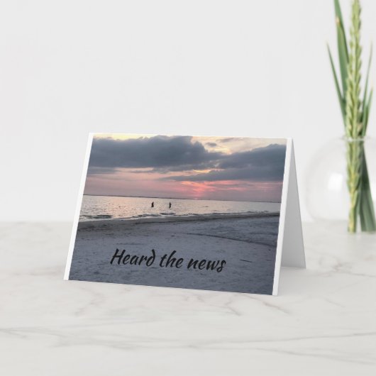 **FELICITATIES** HET "GOEDE NIEUWS" GEHOORD KAART (Voorkant)