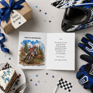 Felicitaties jongens dirt bike motocross verjaarda kaart