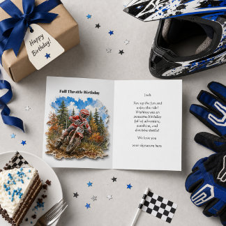 Felicitaties Jongens Dirt Bike Motocross Verjaarda Kaart