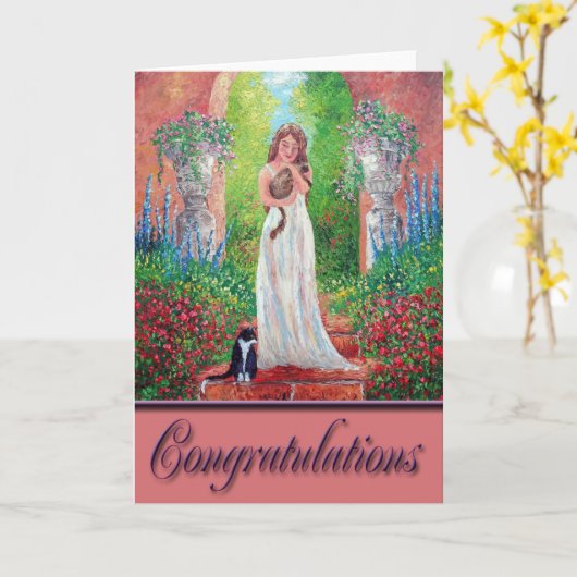 FELICITATIES KAART (Gele Bloem)