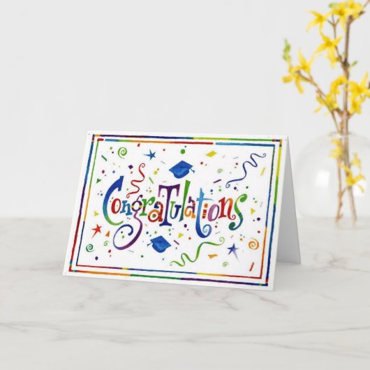 felicitaties kaart (Gele Bloem)