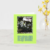 Felicitaties Kaart in het Russisch (Gele Bloem)