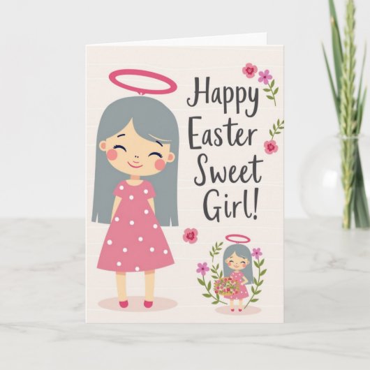 Felicitaties Lente Jong Persoon Kaart (Voorkant)