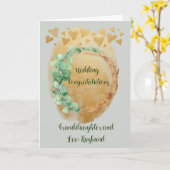 Felicitaties met de bruiloft voor kleindochter & e kaart (Gele Bloem)