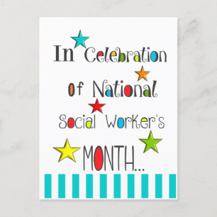 Felicitaties met de Maand van de Maatschappelijk W Briefkaart