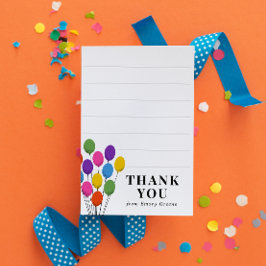 Felicitaties met felgekleurde ballonnen Bedankt br