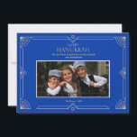 Felicitaties met Hanukkah Foto Vakantiewenskaart Feestdagenkaart<br><div class="desc">Stuur Hanukkah-groeten samen met een favoriete foto met deze mooie vakantiewenskaart. (Foto door wirestock op Freepik). De kaart is gemakkelijk aan te passen met uw tekst, lettertype en letterkleur. Niet precies wat u zoekt? Al onze producten kunnen op maat worden ontworpen om aan uw behoeften te voldoen zonder extra kosten....</div>