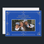 Felicitaties met Hanukkah Foto Vakantiewenskaart Feestdagenkaart<br><div class="desc">Stuur Hanukkah-groeten samen met een favoriete foto met deze mooie vakantiewenskaart. (Foto door wirestock op Freepik). De kaart is gemakkelijk aan te passen met uw tekst, lettertype en letterkleur. Niet precies wat u zoekt? Al onze producten kunnen op maat worden ontworpen om aan uw behoeften te voldoen zonder extra kosten....</div>