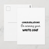 felicitaties met je witte jas afstuderen briefkaart (Voorkant / Achterkant)