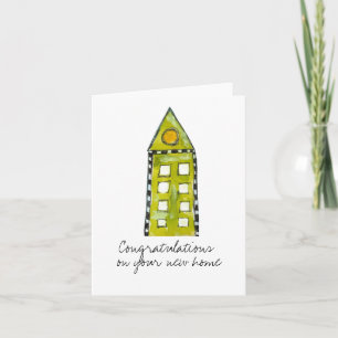 felicitaties met nieuwe Home Note Card Kaart