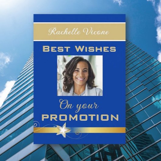 Felicitaties met promotie fotokaart kaart