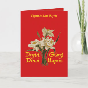 Felicitaties met St Davids Day Narcissen Kaart