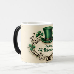 Felicitaties met St. Patrick's Day Klaverontwerp Magische Mok