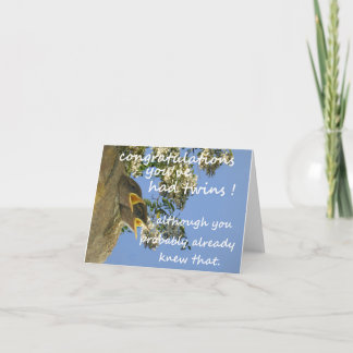 felicitaties met twee baby kaart
