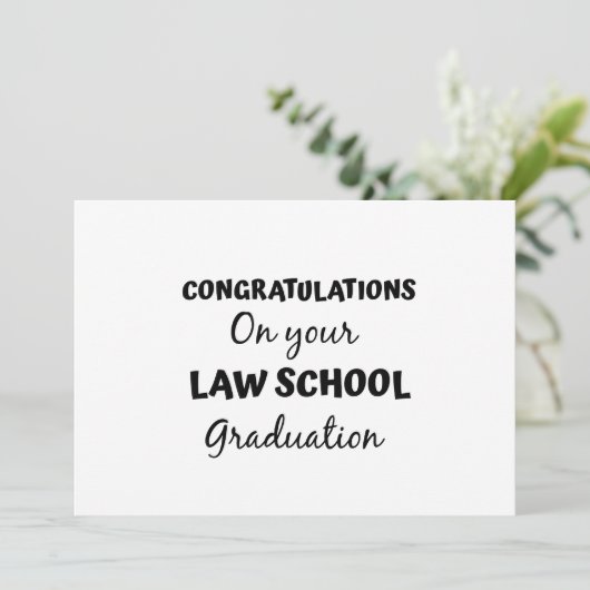 felicitaties met uw afstuderen aan de rechtenfacul kaart (Staand voorkant)