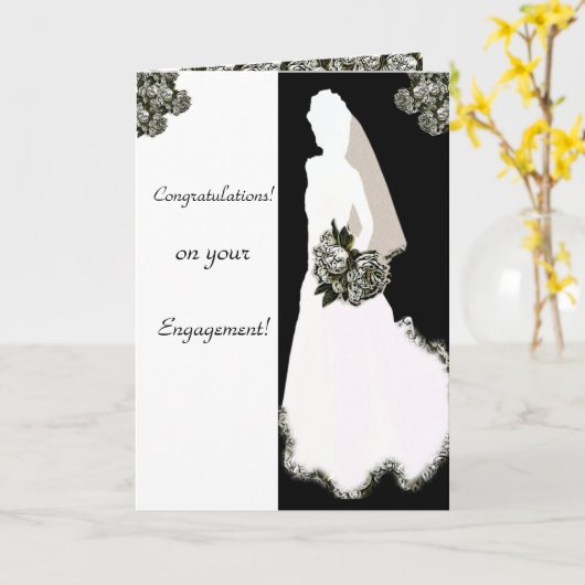 Felicitaties met uw verlovingskaarten kaart (Gele Bloem)