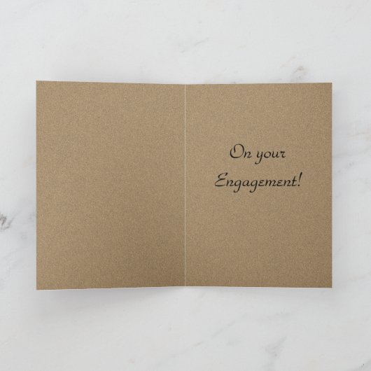 Felicitaties met uw verlovingskaarten kaart (Binnen)