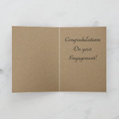 Felicitaties met uw verlovingskaarten kaart (Binnen)