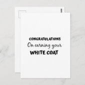 felicitaties met uw witte jas afstuderen briefkaart (Voorkant / Achterkant)