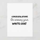 felicitaties met uw witte jas afstuderen briefkaart (Voorkant)