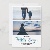 Felicitaties met Vaderdag Fotocollage  Feestdagenkaart (Voorkant)