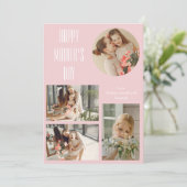 Felicitaties moederdag | Elegante moderne fotocoll Feestdagenkaart (Staand voorkant)