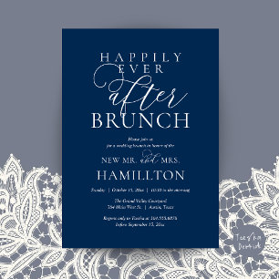Felicitaties na de bruiloft Brunch Modern Post Huw Kaart
