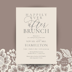 Felicitaties na de bruiloft Brunch Modern Post Huw Kaart