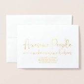 Felicitaties Nieuw Baby Cadeau voor Nieuwe Ouders Folie Kaarten (Voorkant met envelop)