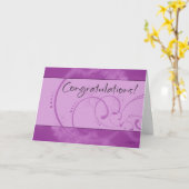 Felicitaties (Paars) Kaart (Gele Bloem)