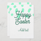 Felicitaties Pasen groene eieren pastel naam datum Kaart (Voorkant / Achterkant)