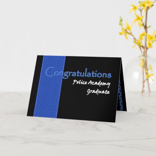 FELICITATIES Politieacademie Afstuderen Kaart (Gele Bloem)