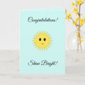  felicitaties Shine Bright Sun Kaart (Gele Bloem)