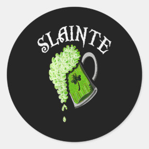 Felicitaties St. Patrick's Day Mannen Vrouwen Bier Ronde Sticker