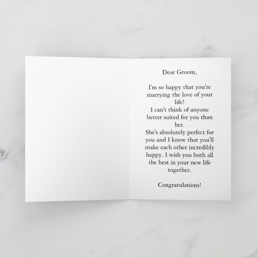 Felicitaties van de getuige  kaart (Binnen)