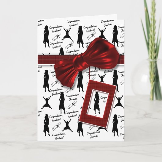 felicitaties van het afstuderen aan vrouwen kaart (Voorkant)