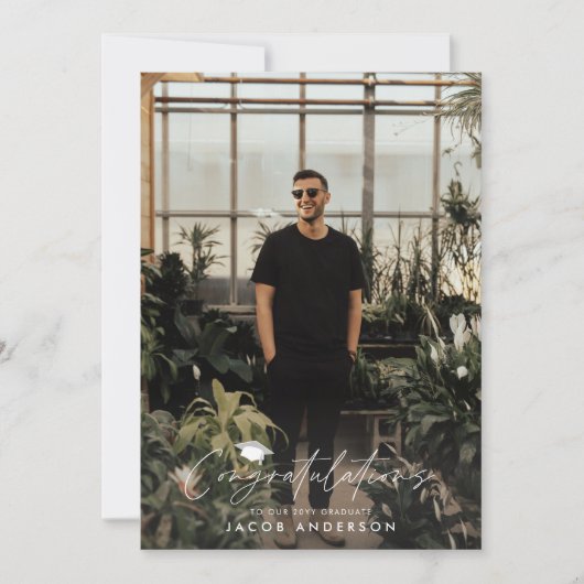 felicitaties van het afstuderen met de eenvoudige  kaart (Voorkant)